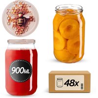 Słoiki na przetwory Simo 900ml fi 82 mm 48szt + wieczko Pszczoła
