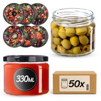 Słoiki na przetwory Sonka 330ml fi 82 mm 50szt + wieczko Warzywa mix