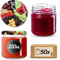 Słoiki na przetwory Lerma 200ml 50szt fi 66 mm + wieczka "Owoce"