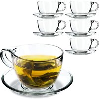 Filiżanki do herbaty ze spodkiem Zinal 250 ml, 6 szt.