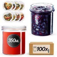 Słoiki na przetwory Avila 350ml fi 82 mm 100szt + wieczko Fruit heart