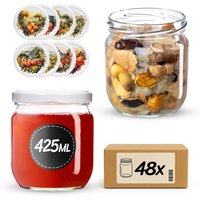 Słoiki na przetwory Salla 425ml fi 82 mm 48szt + wieczko Fruit heart