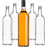 Szklana butelka Monopol 1000ml z długą czarną zakrętką 20 szt.