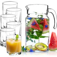 Zestaw szklanek Meco 365 ml 6 szt + Dzbanek 1,7L
