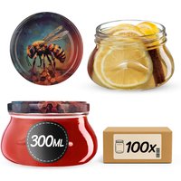 Słoiki na przetwory Raja 300ml fi 82 mm 100szt + wieczko Pszczoła