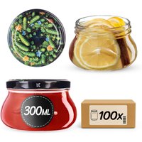 Słoiki na przetwory Raja 300ml fi 82 mm 100szt + wieczko Ogórki czarne
