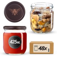 Słoiki na przetwory Salla 425ml fi 82 mm 48szt + wieczko Pszczoła