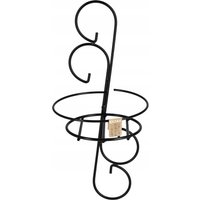 Kwietnik wiszący metalowy 42 x 18 cm, czarny