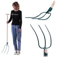 Widły metalowe Varzi 3-zębne 126 cm, zielone