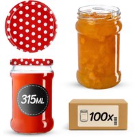 Słoiki na przetwory Seno 315ml 100szt fi 66 mm + wieczka "Groszek czerwony"