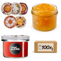 Słoiki na przetwory Tartu 235ml fi 82 mm 100szt + wieczko Miodowy mix
