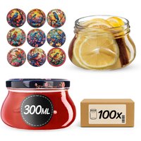 Słoiki na przetwory Raja 300ml fi 82 mm 100szt + wieczko Ptaki