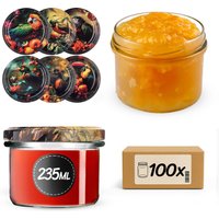 Słoiki na przetwory Tartu 235ml fi 82 mm 100szt + wieczko Ptaki