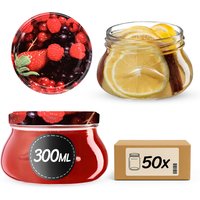 Słoiki na przetwory Raja 300ml 50szt fi 82 mm + wieczka "Owoce leśne"
