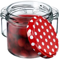 Słoiki Vigo 140ml 50szt fi 66 mm + wieczko "Czerwony groszek"