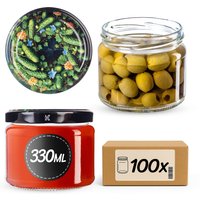 Słoiki na przetwory Sonka 330ml fi 82 mm 100szt + wieczko Ogórki czarne