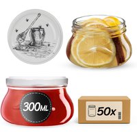 Słoiki na przetwory Raja 300ml fi 82 mm 50szt + wieczko Pszczoła