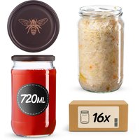 Słoiki na przetwory Niva 720ml fi 82 mm 48szt + wieczko Pszczoła