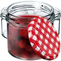Słoiki Vigo 140ml 50szt fi 66 mm + wieczko "Czerwona krata"