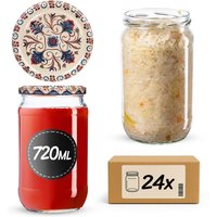 Słoiki na przetwory Niva 720ml fi 82 mm 24szt + wieczko Ceramics 3