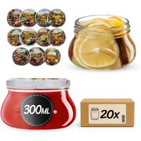 Słoiki na przetwory Raja 300ml fi 82 mm 20szt + wieczko Warzywa mix
