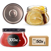 Słoiki na przetwory Raja 300ml fi 82 mm 50szt + wieczko Czarno złote
