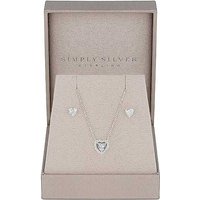 Simply Silver Sterling Silver 925 Plated Halo Heart Set at Kaleidoscope Catalogue Simply Silver Sterling Silver 925 Plated Halo Heart Set.