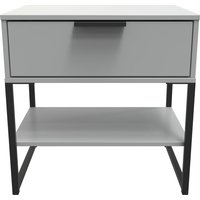 Diego Ready Assembled Single 1 Drawer Bedside Cabinet (Diego) - Dusk Grey