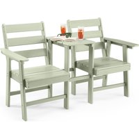 Adirondack Jack and Jill Love Seat - Sage green