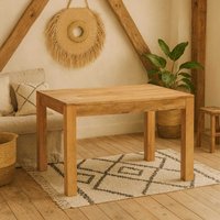 Manila Light Mango Wood Dining Table - Brown