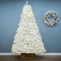 The Pre-lit Bianca Pine Tree with Warm White Lights - White / 4ft