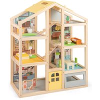 Kids Modern Doll House Playset - Yellow
