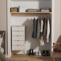 Diamond Ready Assembled 5 Drawer Bedside Cabinet - Kashmir Matt