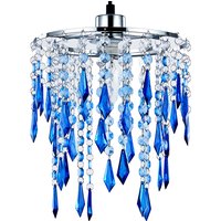 Acrylic Chandelier Ceiling Light Shade Easy Fit E27 and B22 Compatible - Blue