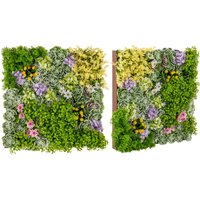 2 Pack Artificial Plants Wall Panels - Green