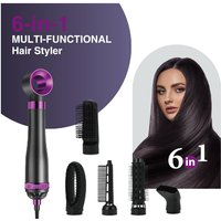 Alivio 6 in 1 Multi Functional Hair Styler (Navy Blue) - Blue