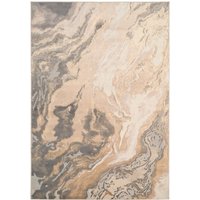 Bronze Metallic Marble Rug - Beige / 280cm