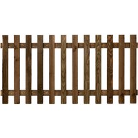 Ruby Ready Sawn Picket Fence Panel - Brown / 0.9m