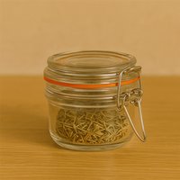 Glass Storage Jar - 125ml - Orange Seal / 3