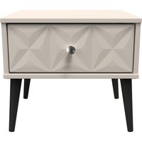 Pixel Ready Assembled 1 Drawer Bedside Cabinet with Legs - Kashmir Matt
