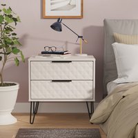Harlequin Ready Assembled 2 Drawer Side Table - Kashmir Matt
