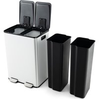 Recycle Pedal Kitchen Bin - White