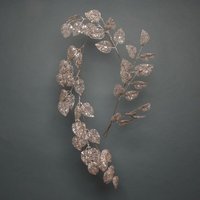 Glitter Leaf Garland 150cm - Champagne