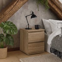 Copenhagen Effect 2 Drawer Bedside Table - Brown