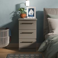 Haworth Ready Assembled 3 Drawer Bedside Cabinet - Dusk Grey
