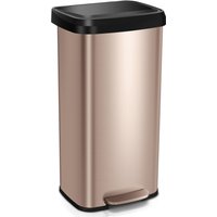 68L Step Trash Can Garbage Bin - Gold