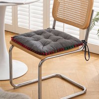 40 x 40cm Thick Padded Chair Cushion - Grey