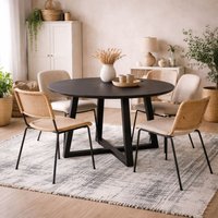Frida Round Dining Table - Black