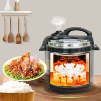 6L Electric Pressure Cooker Stainless Steel Non-Stick Multi Function - 6L Electric Pressure Cooker