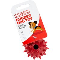 Rubber Oval Brush Dog Toy - Purple